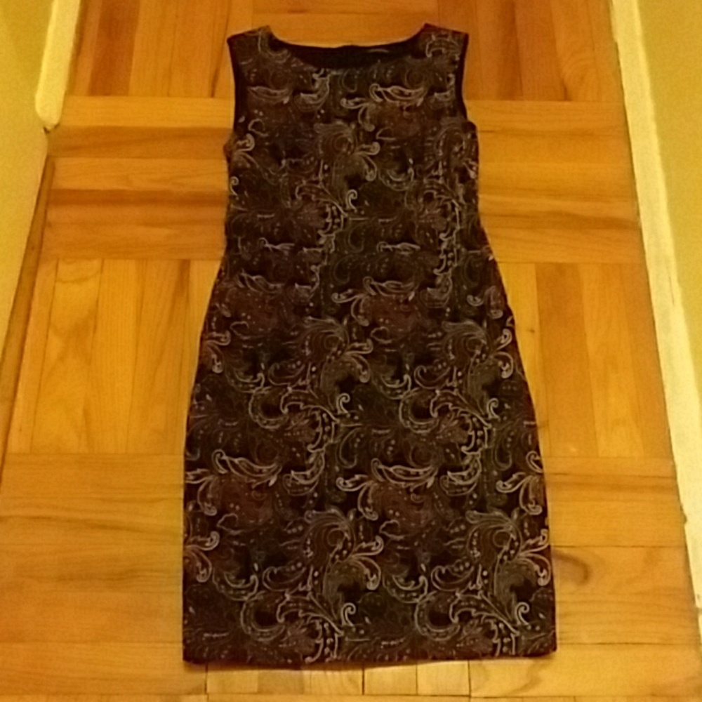 Land's End paisley sleeveless stretch dress